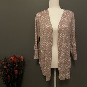 Taupe 3/4 Length Sleeve Cardigan - 2X